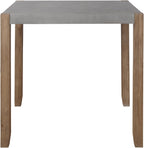 Alaterre Furniture Newport Dining Table for 4 – Rustic Industrial 42” x 36” Kitchen Table with Gray Faux Concrete Top & Light Amber Wood Legs