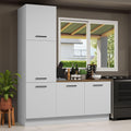 Madesa Hazel Kitchen Set 70" L Pantry Storage and Base Cabinet Engineered Wood Multiple Compartments Organization Unit - White