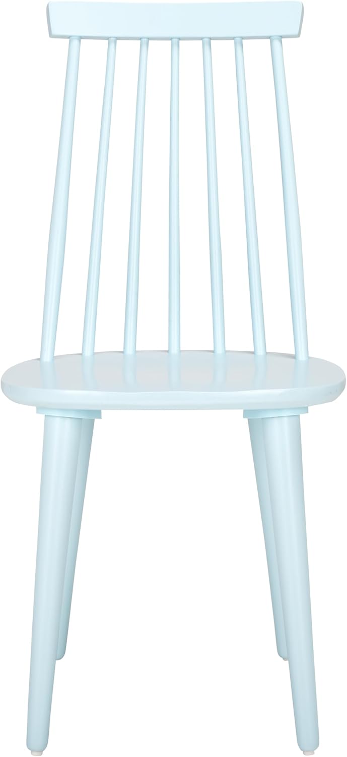 SAFAVIEH Furniture - Burris Side Chair Set of 2 - Pale Blue - Solid Wood - Modern Clean-Line Design - Ideal for Dining Room, Kitchen, Living Room, 17.7" Seat Height (AMH8511G-SET2)