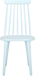 SAFAVIEH Furniture - Burris Side Chair Set of 2 - Pale Blue - Solid Wood - Modern Clean-Line Design - Ideal for Dining Room, Kitchen, Living Room, 17.7" Seat Height (AMH8511G-SET2)