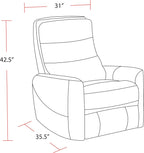 Parker Living Hercules - Oyster Manual Swivel Glider Recliner