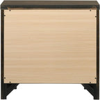 Oak Finish Nightstand 1pc Contemporary Two-Drawers Nightstand Bed Side Cabinet Furniture,for Small Spaces