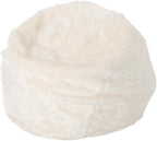 Christopher Knight Home Laraine Furry Glam White Faux Fur 3 Ft. Bean Bag, Small