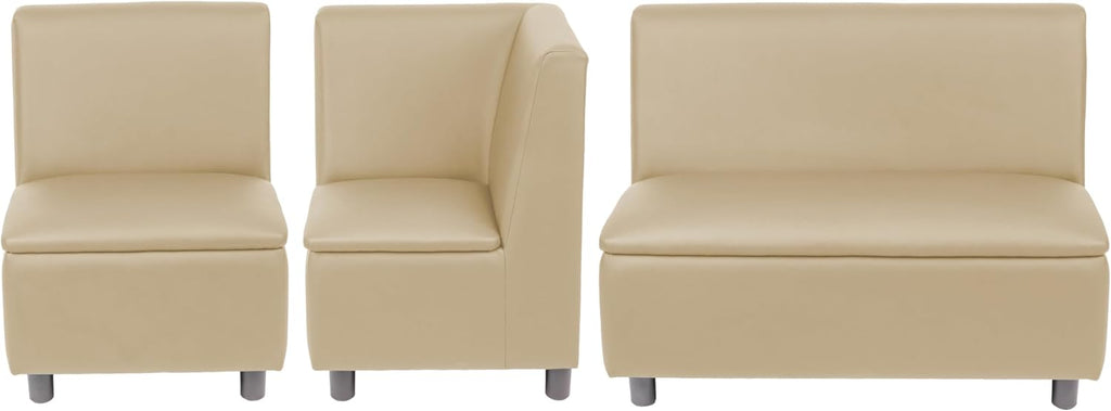 FDP Kid Comfort Collective Modular L-Shaped Seating, 3-Piece Set - Sand