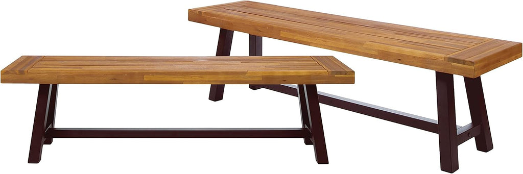 Christopher Knight Home 318117 Carlisle Benches, Sandblasted Brown + Rustic Metal