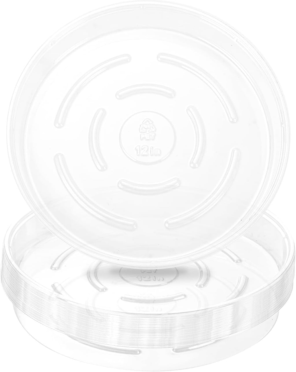 Plant Saucer 30 Pack Plant Trays for Pots 12 Inch Plastic Plant Saucers for Outdoors and Indoors Clear Drip Trays for Potted Plants Flower Pot Plates to Catch Water Plant Drainage Dishes No Holes