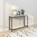 HOMERECOMMEND Console Table with Power Outlets and USB Ports,Rustic Brown | Sofa Tables with Charging Station,for Hallway, Entryway,Behind Couch Table,charging station behind couch