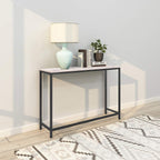 HOMERECOMMEND Console Table with Power Outlets and USB Ports,Rustic Brown | Sofa Tables with Charging Station,for Hallway, Entryway,Behind Couch Table,charging station behind couch