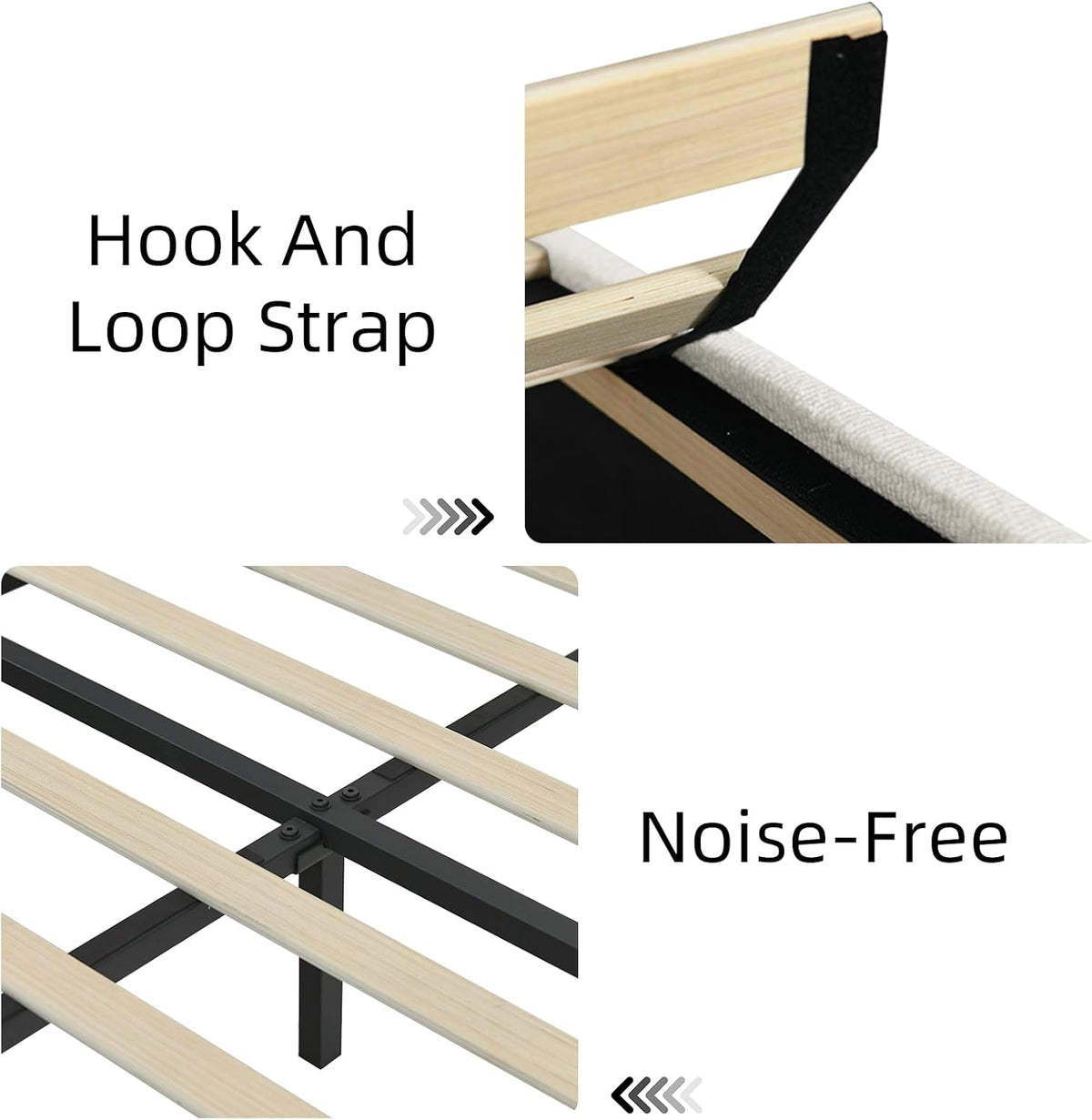 HOMBCK Full Size Cloud Bed Frame, Plush Boucle Upholstered Platform Bed, Adjustable Padded Headboard, Rounded Corners, Low‑Profile Design, No Box Spring Needed, Cream