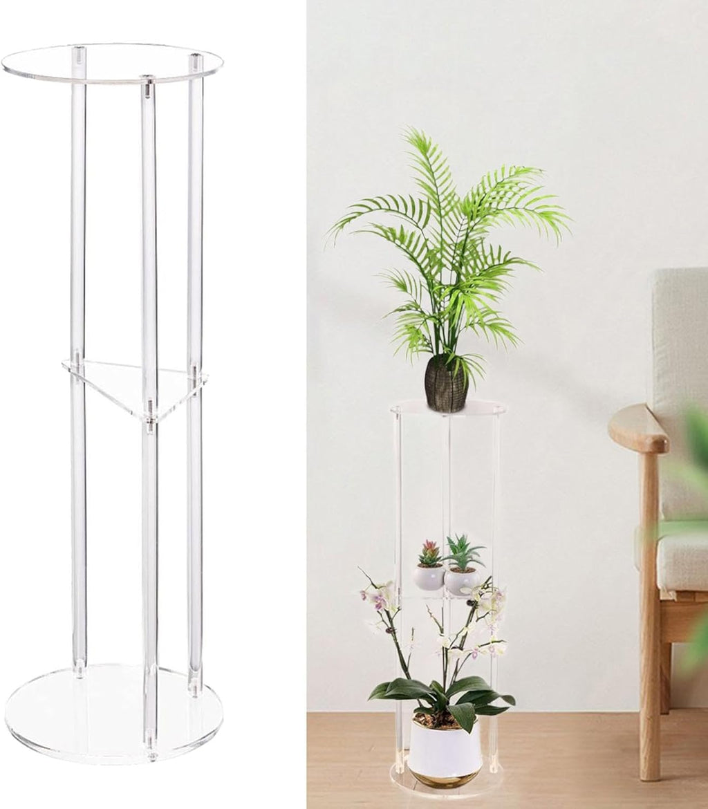Clear Acrylic Side Table, NightStand, Modern Small Drink Side Table Furniture for Home Bedroom Bedside Living Room Hallway
