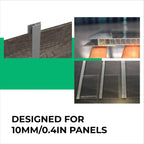 Aluminum H Connectors - Fits 4mm, 6mm, 8mm, or 10mm Twin-Wall Greenhouse Panels, Join 2 Pieces of Panels Together, 4-Foot Length, 10 Pieces (4mm Aluminum H Connectors)