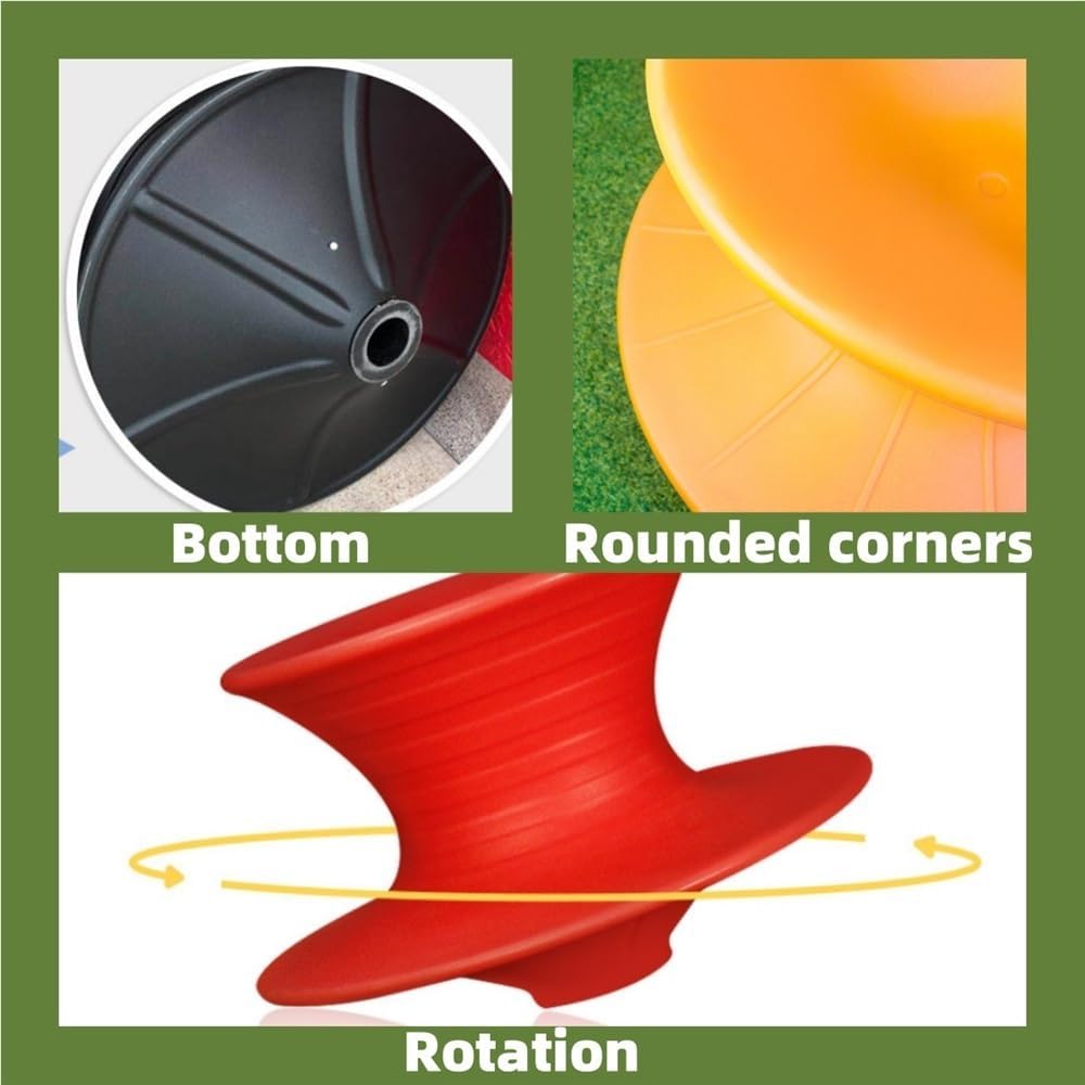 360° Rotating Gyro Spinning Chair, Sensory Swivel Chair for Autistic, Sit and Spin Sensory Equipment for Backyard Fun, Festivals and Outdoor Play(Red)