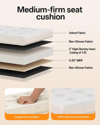 ABHENG Velvet Storage ottoman bench with legs,43.5”W x 15.7”D x 15.7”H,metal frame end of bed bench hold up to 770 LB,Large Storage Chest hold up to 770 LB,White UASND623W