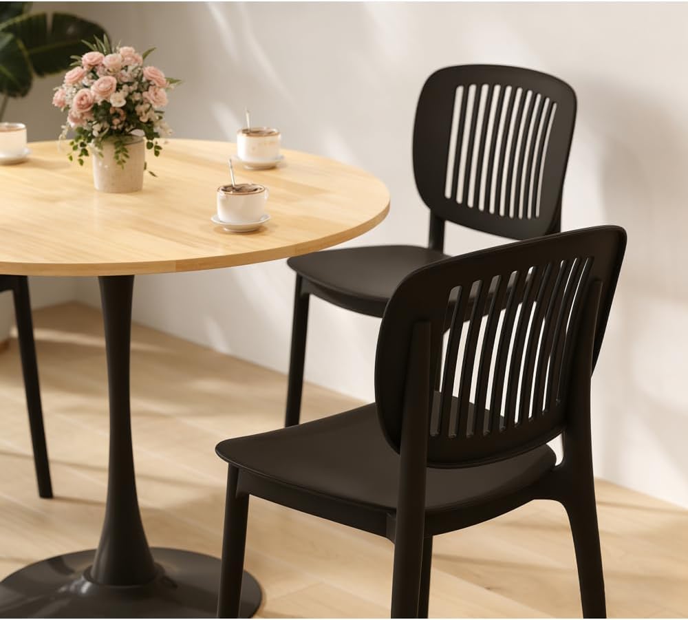 31.5" Round Tulip Dining Table, Mid-Century Modern Kitchen Table for 2-3 People, Leisure Coffee Table for Living Room Balcony Bistro Office