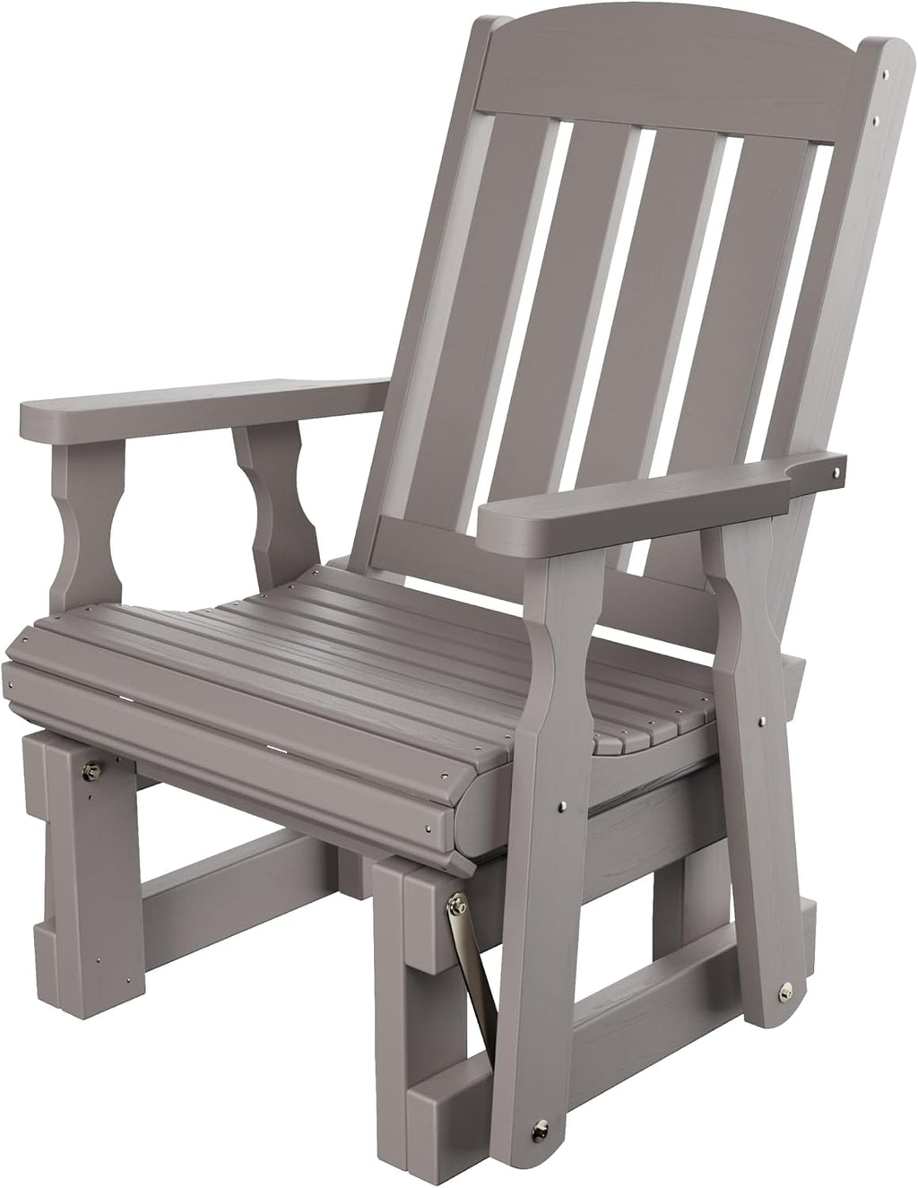 Amish Casual Heavy Duty 600 Lb Mission High Back Treated Glider Chair (Semi Solid Grey Stain)