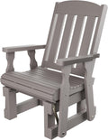 Amish Casual Heavy Duty 600 Lb Mission High Back Treated Glider Chair (Semi Solid Grey Stain)