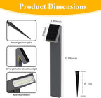 Solar Walkway Light, Dimmable Metal Solar Pathway Light Outdoor IP65 Waterproof, 3000K 500LM Solars Yard Lights for Yard Garden Patio Landscape Lawn