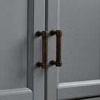 Maykoosh Kitchen Pantry Cabinet - Large Storage, Adjustable Shelves, Distressed Gray Finish
