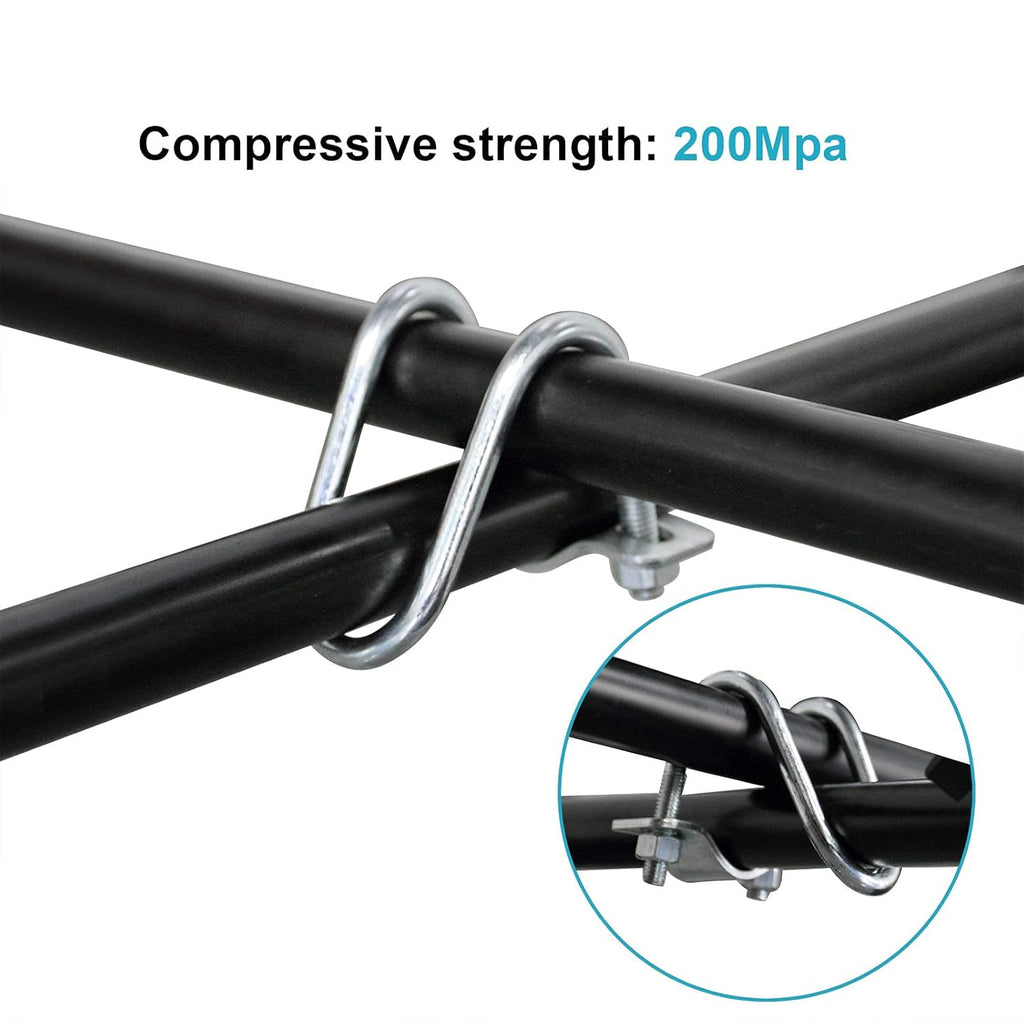 20 PCS Conduit Cross-Connector Vertical Pipe Clip for 3/4" EMT Electrical Pipe(OD 0.922"), Also Fits 1" Round Tube, Crossover Clamp for Greenhouse, Fence
