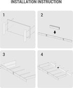 Hzuaneri Blanket Ladder Shelf, Decorative Quilt Rack, 6-Tier Farmhouse Ladder Holder Organizer with 4 Removable Hooks 7.9" D x 17.3" W x 63.4" H, Rustic Brown BR35801B