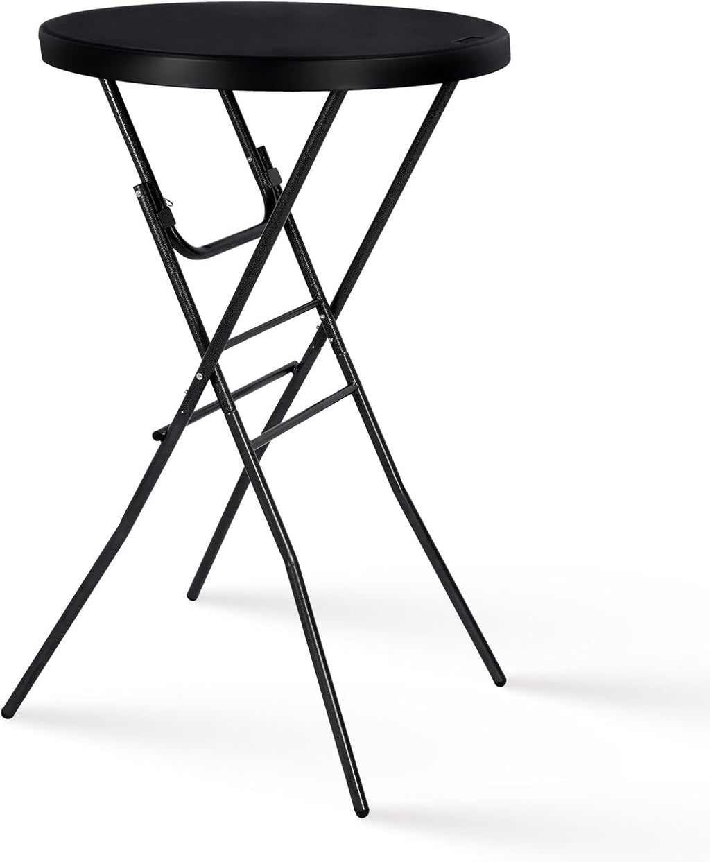 Byliable 28in Cocktail Folding Table, Round High Top Bar Height Black Table | Portable Foldable Design with Removable Legs, Two Folding Methods, HDPE Tabletop, Indoor Outdoor for Parties, Patio, Events
