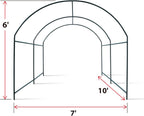 Strong Camel Greenhouse Replacement Frame for Outdoor Larger Hot Garden House , Support Arch Frame Climbing Plants/Flowers/Vegetables (10' X7'X6', Frame)