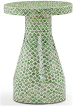 Tov Furniture Halio Green Shell Side Table