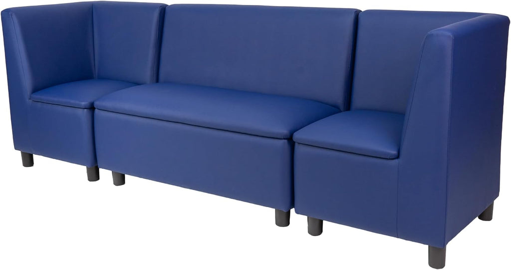 FDP Kid Comfort Collective Modular Corner Chairs with Sofa, 3-Piece Set - Navy