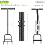 Dolibest Lawn Coring Aerator, Manual Lawn Aerator, 3 Stainless Steel Corer Plug Aerator with Soft Rubber Grip, Pre-Assembled Manual Grass Aerating Tool & Cleaning Hand Tool for Improving Lawn Health