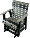 Poly Outdoor Glider - Effortless in-and-Out Access | Premium Quality | Affordable Price - Made in The USA - 20-Year Warranty - (Dark Grey/Black)