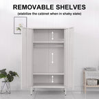 Metal Storage Cabinets with Magnetic Doors, Steel Locker with Adjustable Shelf, Locker Storage Cabinets for Garage, Office