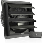 AC Infinity AIRLIFT S12, Shutter Exhaust Fan 12” with 10-Speed Controller, EC Motor - Wall Mount Ventilation and Cooling for Sheds, Attics, Workshops, and Greenhouses