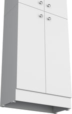 Pantry Cabinet with 4 Doors and 5 Hidden Shelves
