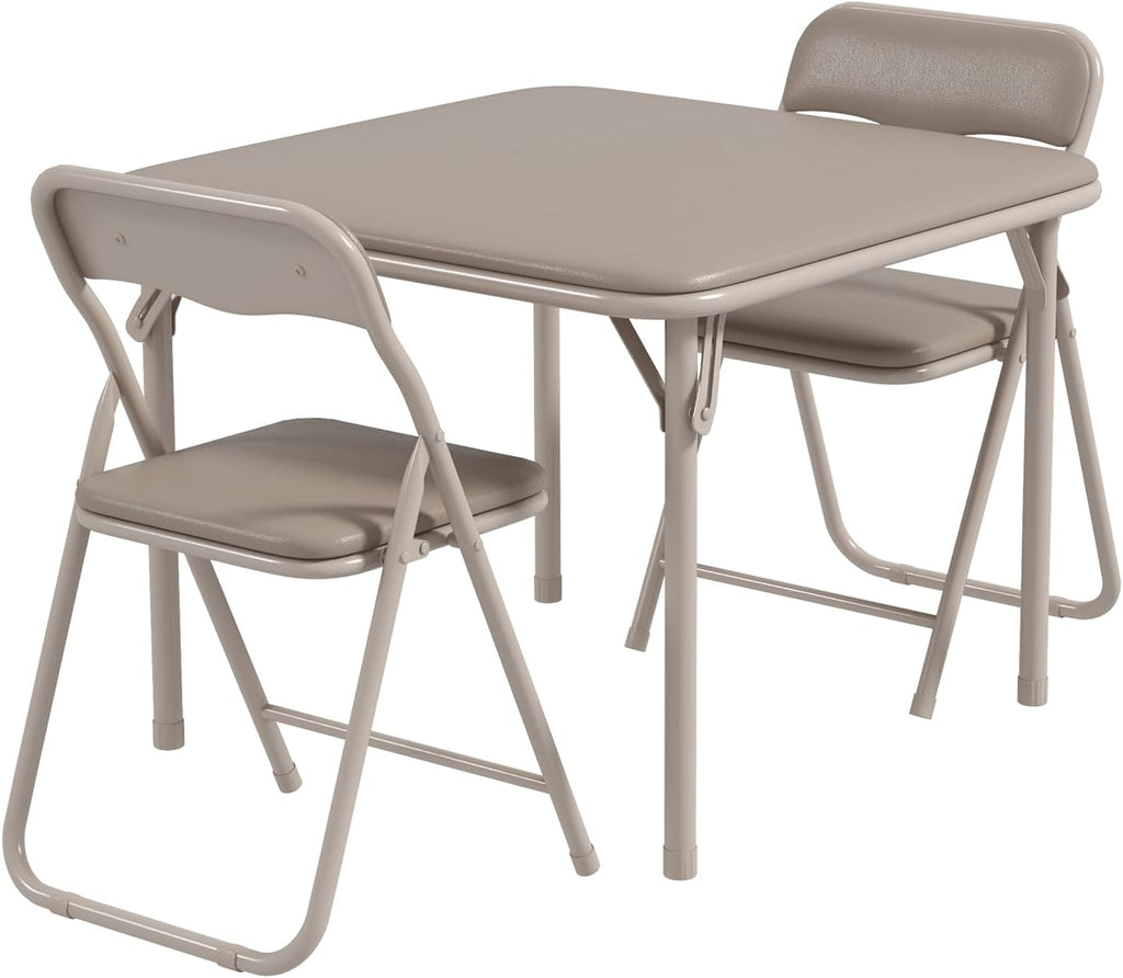 IDEALHOUSE Kids Folding Table and Chair Set | Foldable Table Set, Sturdy Steel Frame for Drawing, Crafts, Snacks and Homework