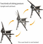 REALEAD Camping Chairs for Adults - Heavy Duty Folding Chairs for Outside Support 400 LBS - Padded High Back Camp Chair with Movable Backrest - Portable Lawn Chairs for Outdoor Sports