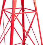 8FT Windmill for Yard Garden Decoration with Weather Vanes，Heavy Duty Outdoor Wind Mills, Large Metal Outdoor Windmill,Weather Resistant,Red
