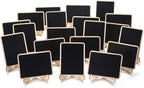 ONUPGO Mini Chalkboard Signs, 20 Pack Small Wooden Chalkboard Labels with Easels Stand, Place Cards, Food Signs, Blackboards for Table Numbers, Weddings Signs, Party Decoration