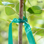 Easytle 2 Pack x 150 ft Stretch Tie Tape Roll, 1/2" Garden Tie Tape, Thick Sturdy Plant Ribbon Garden Green Vinyl Stake Gardening Tools for Indoor Outdoor Patio Plant Use