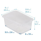 ECR4Kids 10 Cubby Tray Cabinet with Scoop Front Storage Bins, 5x2, Natural, Classroom Furniture, Clear | Durable birch, 10 plastic scoop front storage bins, GREENGUARD Gold Certified, 10 cubbies for organization, classroom or home