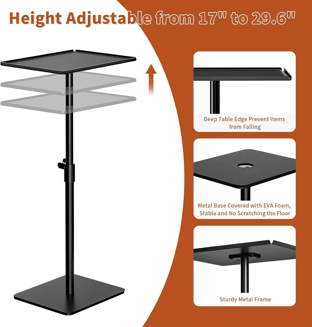 RCHYFEED Small Side Tables for Small Spaces, End Table Metal Side Table Set of 2, Height Adjustable 17-29.6 Inch Side Tables TV Tray Table for Couch, Sofa, Bedroom, Living Room, Indoor & Outdoor