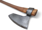 Hand-Forged Hewing Bearded Broad Axe – European Style | Timber Framing, Log Building & Woodworking Tool | Razor-Sharp High-Carbon Steel Blade with Offset Curved Beechwood Handle