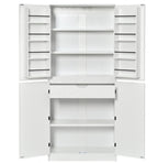 72" Kitchen Pantry Storage Cabinet with Doors and Shelves, Wood Farmhouse Pantry Storage with Barn Doors for Kitchen, Dining Room, Living Room