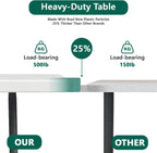 6FT Folding Table 4 Pack,Heavy Duty Plastic Foldable Tables with Carry Handles,Fold-in-Half Portable Utility Tables with Steel Legs for Party,Wedding,Banquet, Camping,Picnic,Event,Indoor Outdoor,White