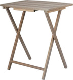 Foldable 5pcs XL Oversized TV Tray Tables Set (4 Trays,1 Stand), Trays for Eating of 4 with Stand, Folding Snack Dinner Table Grey