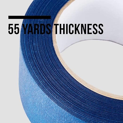 Lichamp 10-Piece Blue Painters Tape 1 inch, Blue Masking Tape Bulk Multi Pack, 1 inch x 55 Yards x 10 Rolls (550 Total Yards)