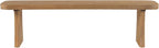 Merax 62.9" Solid Pine Dining Bench with Flared Legs – Rustic Wood Entryway & Dining Seating for 3 Adults, Heavy Duty 350lbs Capacity, Natural Finish for Farmhouse, Modern & Coastal Homes, Pine Wood