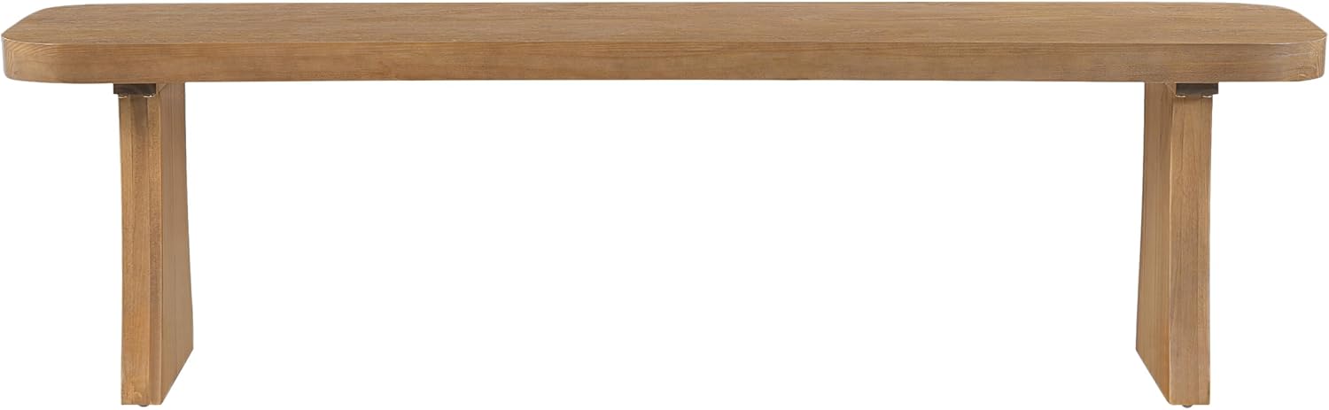 Merax 62.9" Solid Pine Dining Bench with Flared Legs – Rustic Wood Entryway & Dining Seating for 3 Adults, Heavy Duty 350lbs Capacity, Natural Finish for Farmhouse, Modern & Coastal Homes, Pine Wood