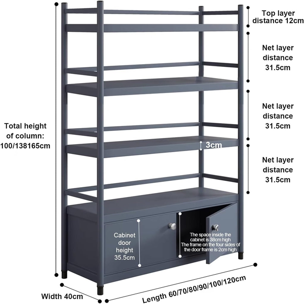 Tall Cabinet, Pantry Organizers and Storage, 32mm Thicker Steel Tube, Multi-Layer Storage, Cabinet with Microwave Shelf, Ideal for The Kitchen, Living Room(White,70 * 40 * 138cm)