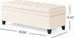 Christopher Knight Home Juliana Fabric Storage Ottoman, Beige