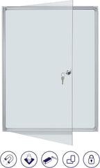 Franken FSA1 Flat Display 1 x ISO A4, Aluminium Frame 8X A4 White